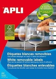 CAJA ETIQUETAS APLI 3057 REMOVIBLE