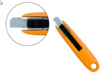 CUTER OLFA MINI PLASTICO CUCHILLA ANCHA 12,5 MM RETRACTIL APTO PARA ZURDOS