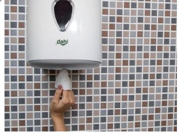 DISPENSADOR PAPEL SECAMANOS DAHI MECHA BLANCO 321X207X220 MM
