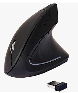 RATOLÍ ÒPTIC INALÀMBRIC ERGONÒMIC VERTICAL NEGRE