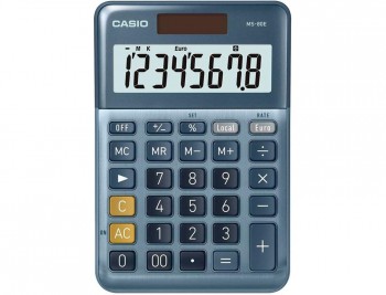 CALCULADORA CASIO MS-80E 8 DIGITOS TX +/- TECLA DOBLE CERO AZUL