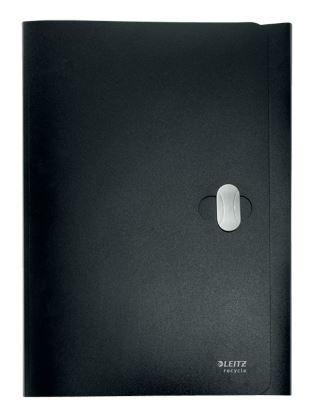 CARPETA LEITZ RECYCLE GOMAS TRES SOLAPAS DIN A4 POLIPROPILENO NEGRO