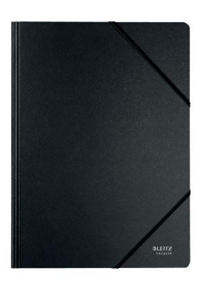 CARPETA LEITZ RECYCLE GOMAS DIN A4 CARTÓN RECICLABLE 100% NEGRO