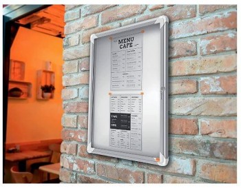 VITRINA DE ANUNCIOS NOBO PREMIUM PLUS MAGNÉTICA 4 X DIN A4 532X692X37 MM