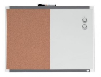 PISSARRA BLANCA NOBO MAGNÈTICA AMB TAULER DE SURO 585X430 MM