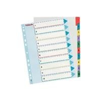 ESSELTE INDICE CARTULINA PESTAÑAS PLASTIFICADAS REUTILIZABLE 1-10 PESTAÑAS A4 MAXI 297X245MM REF 100208