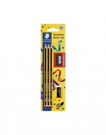 BLISTER 3 LLAPIS STAEDTLER NORIS + AFILALLAPIS + GOMA