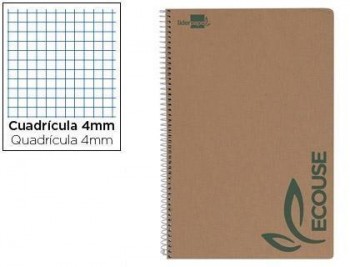 LIBRETA RECICLADA CUADRÍCULA 4X4