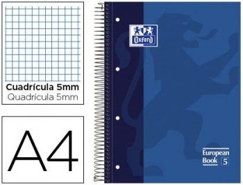 LIBRETA  OXFORD MIC. A4 CLA 5X5 120H.TAP.EXTRADURA
