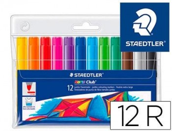 STAEDTLER ESTUCHE 12 MARCADORES PUNTA FIBRA COLORES SURTIDOS REF. 340WP12