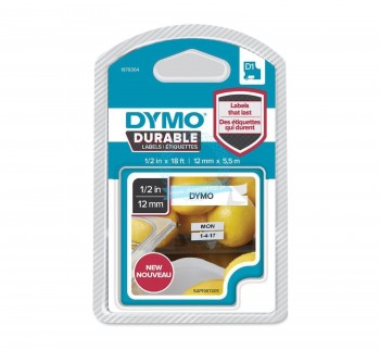 CINTA DYMO D1 DURABLE NE/BL 12MM.X5,5M 1978364