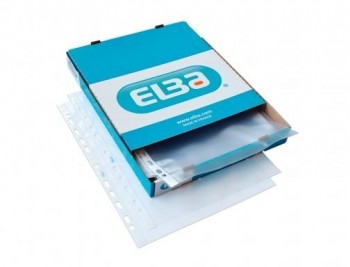 FUNDA MULTITALADRO FOLIO VRISTAL LISO 70 MICRAS ELBA 100U.